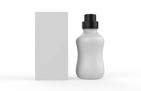 Matte Plastic Drink Bottle Ізольована Білому Тлі Ілюстрація — стокове фото