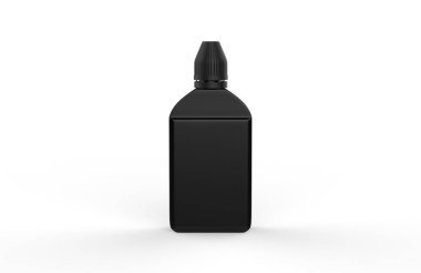 Düzenlenebilir şişe ve kapak. Tasarımınızı zarf bozulmasıyla sarmak için doğru ağ içerir. 3d illüstrasyon