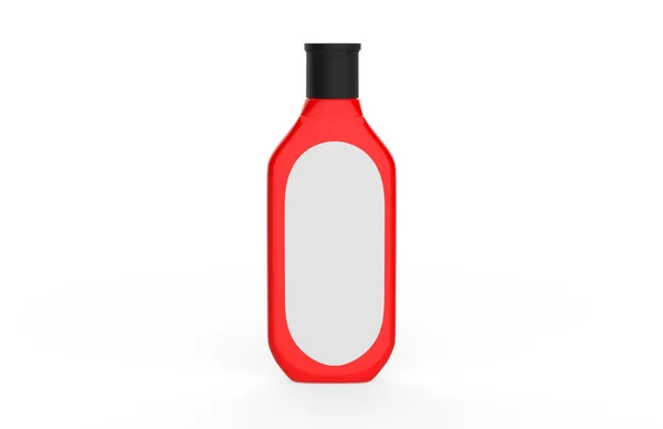 Plastic Shampoo Bottle Flip Top Lid Mock Template Your Design — Stock Photo, Image