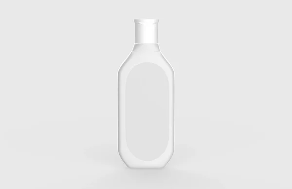 Plastic Shampoo Bottle Flip Top Lid Mock Template Your Design — Stock Photo, Image