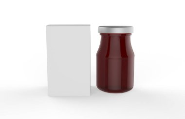 Kavanozlar beyaz arka planda izole edilmiş. 3d illüstrasyon