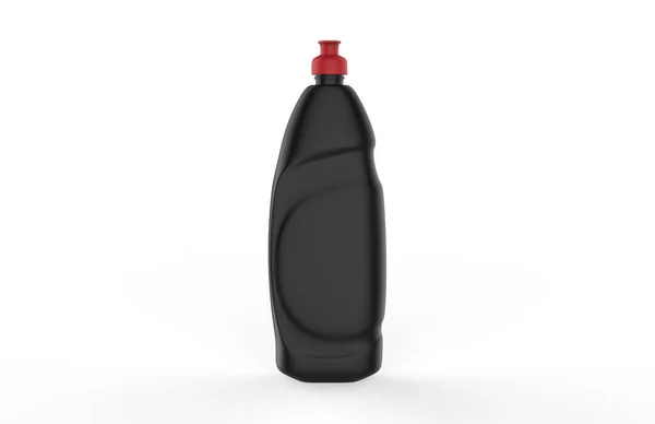 Plastic Flessen Voor Het Reinigen Van Producten Geïsoleerd Witte Achtergrond — Stockfoto