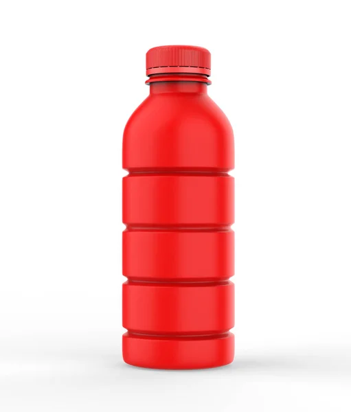 Flaskor För Vatten Juice Och Andra Drycker Isolerad Vit Bakgrund — Stockfoto