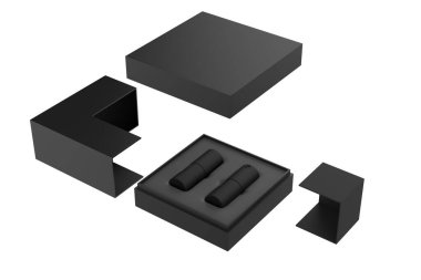 Karton Kozmetik Cilt Bakımı Hediye Paketi. 3d illüstrasyon