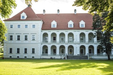 Birzai kalesi Litvanya 'nın Birzai şehrinde..