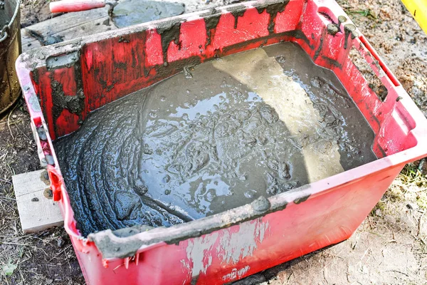 Fresh Concrete Construction Box — Stock Photo, Image