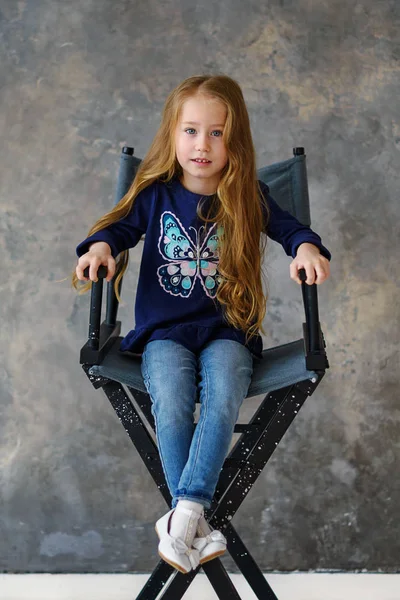 Little Girl Presses Red Heart Her Chest Health Valentine Day — Stock Photo, Image