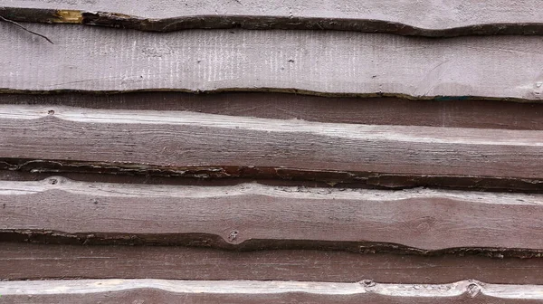 Walls Old Planks Painted Brown Paneling Overlapped Each Other Background — Stock Photo, Image