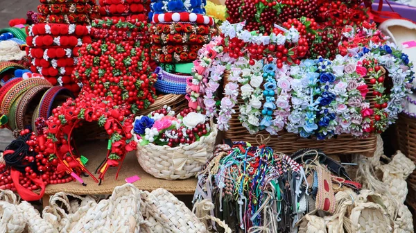 Mercado Recuerdos Yaremche Joyería Accesorios Color Para Mujer Venta Escaparate —  Fotos de Stock