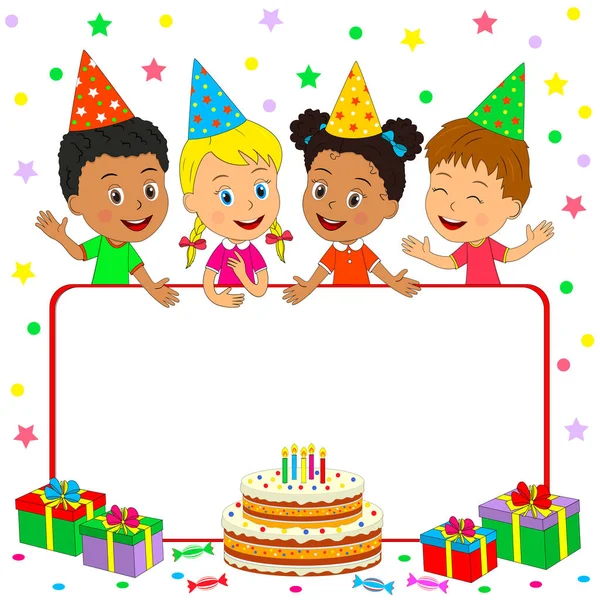 Birthday card for kids — Stock Vector