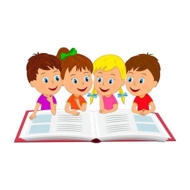 erkek ve kız bir kitap okumak