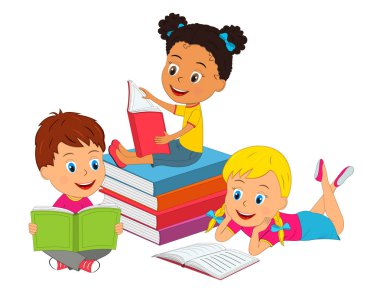 oğlan ve kız kitap okumak