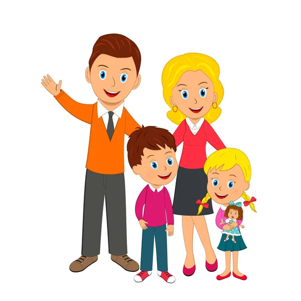 Щасливі молодої сім'ї — стоковий вектор