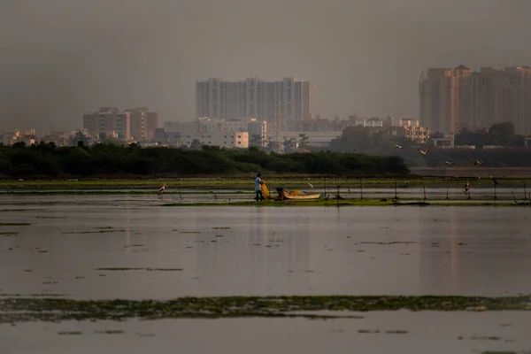 Chennai Tamil Nadu Índia Setembro 2020 Bela Paisagem Vista Com — Fotografia de Stock