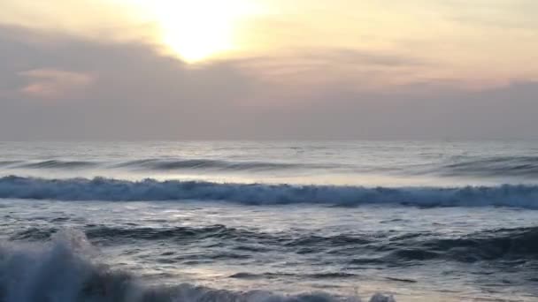 Hermosa Vista Natural Mañana Que Sol Sale Con Luz Brillante — Vídeos de Stock