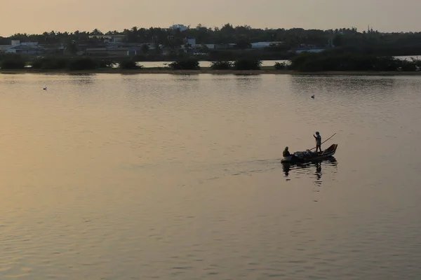Chennai Tamil Nadu Indien 2020 Die Morgenroutine Der Fischer Beginnt — Stockfoto