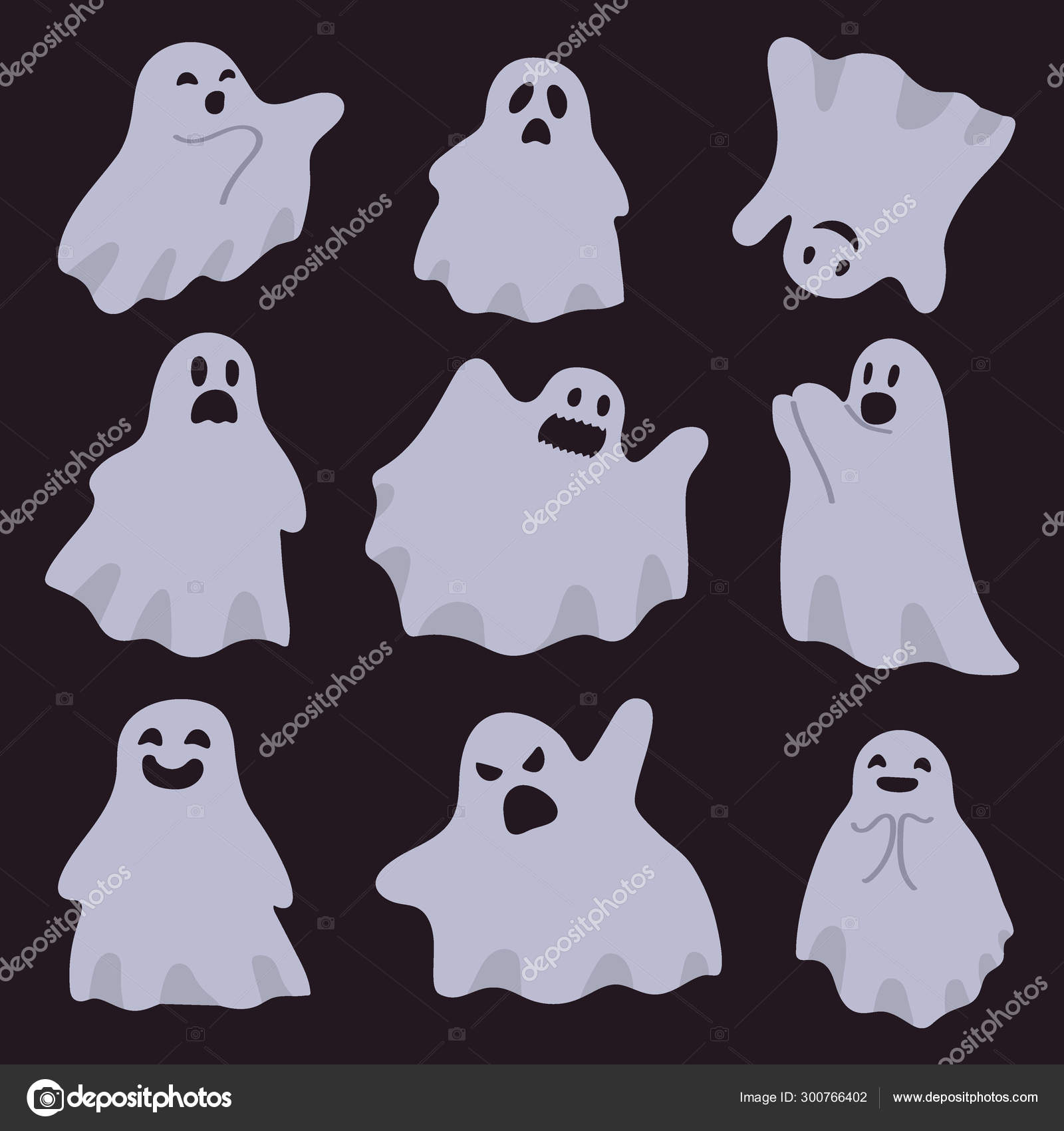 Cute ghost isolated halloween concept Royalty Free Vector