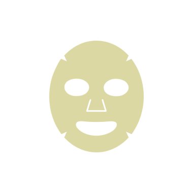 Beyaz arka planda yalıtılmış yüz maskesi. Yüz bakımı için kozmetik ürünler. Düz biçimli vektör illüstrasyonu