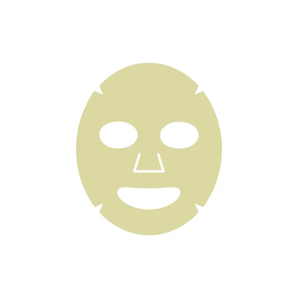Μάσκα προσώπου που απομονώνεται σε λευκό φόντο. Καλλυντικό για περιποίηση προσώπου. Εικονογράφηση διάνυσμα σε επίπεδο στυλ — Διανυσματικό Αρχείο