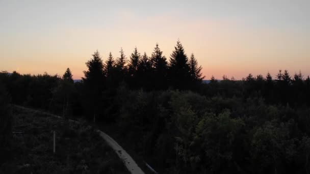 Vista Aerea Brugg Ovest Dopo Tramonto Industria Zona Residenziale Brugg — Video Stock