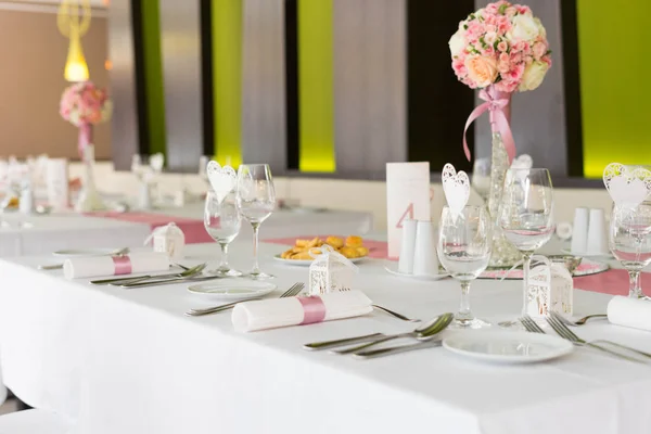 Fancy Table Set Wedding Dinner — Stock Photo, Image