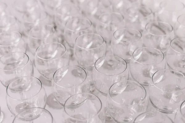 Gruppo Bicchieri Cristallini Vuoti — Foto Stock