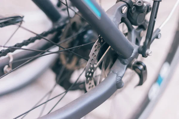 Sistema Frenos Una Bicicleta Montaña Usada —  Fotos de Stock
