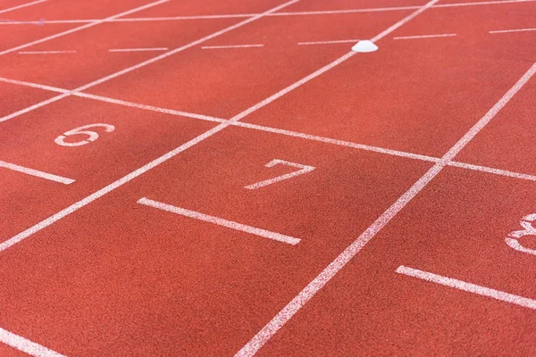 Red Rubber Running Track Outdoor Sport Floor — Stock Photo, Image