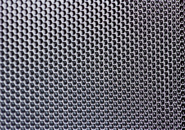 Black mesh metallic fiber texture close-up