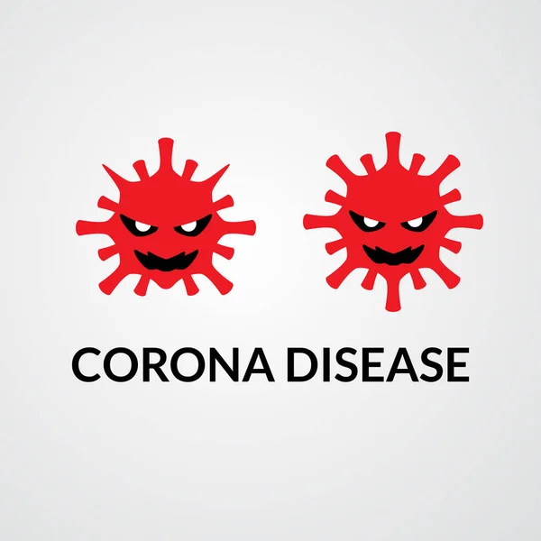 Conjunto Ilustración Vector Signo Coronavirus Logo Del Icono Covid Con — Vector de stock