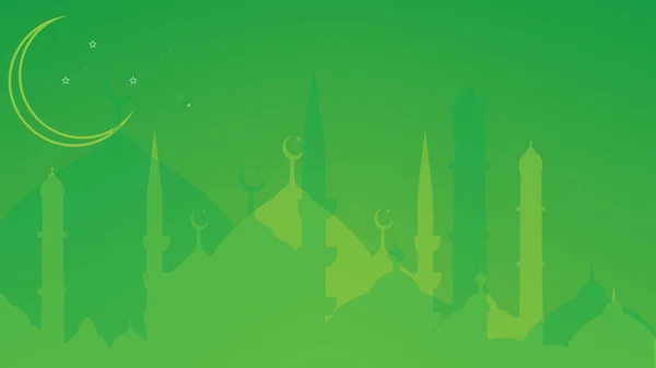 Mešita Pozadí Islámský Prapor Vhodné Pro Islámské Činnosti Jako Ramadán — Stockový vektor