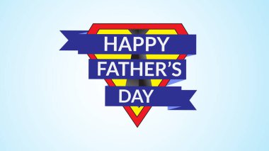 Babalar Günü 'nün vektör çizimi. Babam Superman gibidir.