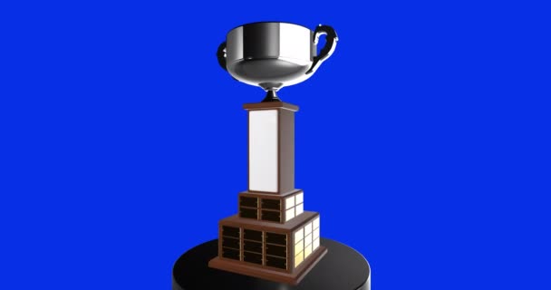 Generic Retro Lacrosse League Trophy — Stock Video