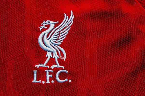 Κάλγκαρι Αλμπέρτα Καναδάς Ιουλίου 2020 Liverpool Κοντά Στο Λογότυπο Της — Φωτογραφία Αρχείου