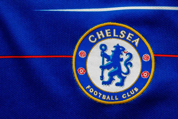 Calgary Alberta Canadá Julio 2020 Chelsea Football Club Cerca Logotipo —  Fotos de Stock