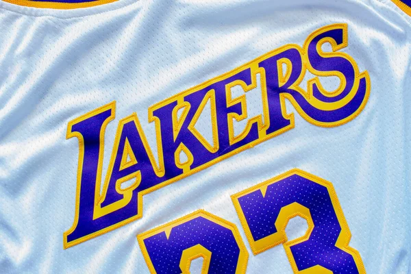 Calgary Alberta Canada July 2020 Close Lakers Jersey Basketball Team — Stock Photo, Image