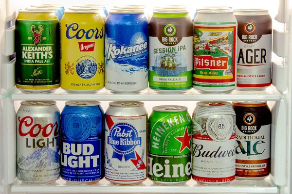 Calgary Canada July 2020 Various Craft Domestic Imported Beers World — Stock Photo, Image