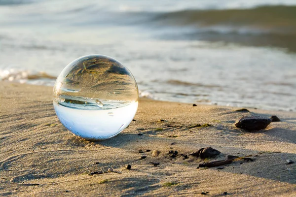 Beach in a glass ball Stock Photos, Royalty Free Beach in a glass ball  Images