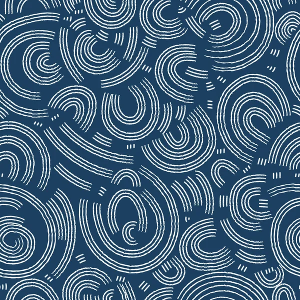 Lacivert dönen çizgiler sorunsuz desen arka plan tasarımı.