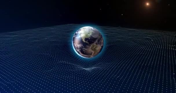 Animación Renderizar Sobre Rendimiento Curvatura Del Espacio Tiempo Esta Representación — Vídeo de stock