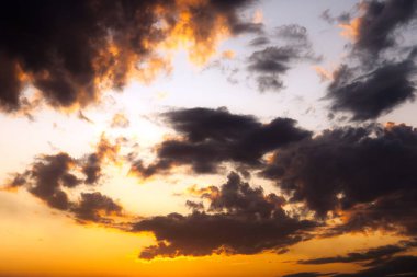 güzel yaz turuncu kırmızı günbatımı