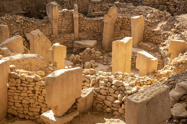 The beginning of time. Ancient site of Gobekli Tepe in Turkey. Gobekli Tepe is a UNESCO World Heritage site. The Oldest Temple of the World. Neolithic excavations. Pre-Pottery Neolithic.