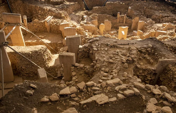 時間の始まりトルコのゴベクリ テペの古代遺跡 ゴベクリ テペはユネスコの世界遺産に登録されています 世界最古の寺院新石器時代の発掘 陶芸前新石器時代 — ストック写真