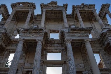  A famous library of Greek ruin city of Ephesus. Ephesus (Efes), Izmir, Turkey
