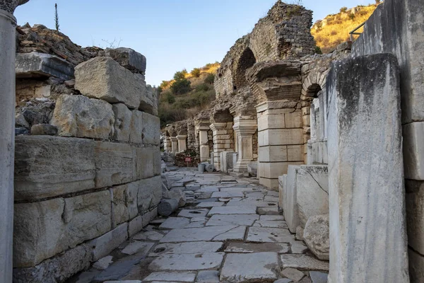 Staré Město Efesus Efes Starověké Architektonické Stavby Efesus Nejnavštěvovanější Starobylé — Stock fotografie