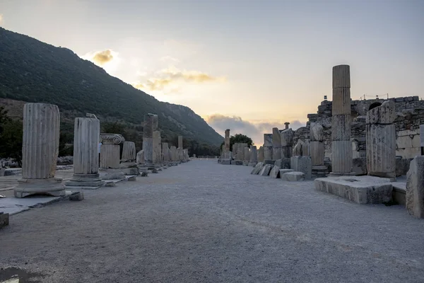 Fluorn Winzeln Efes Uralte Architektonische Strukturen Ephesus Meisten Besuchte Antike — Stockfoto