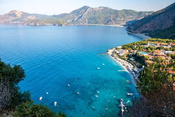 Vista Verano Paisaje Playa Laguna Oludeniz Fethiye Turquía — Foto de Stock