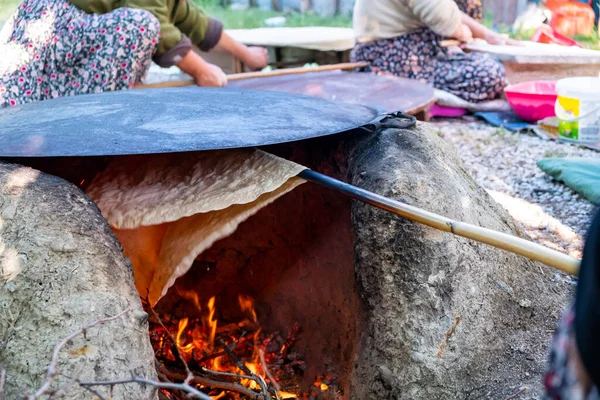 Tradiční Turecký Chléb Také Známý Jako Jufka Ekmek Přírodní Bio — Stock fotografie