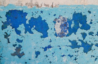 Eski mavi bir duvar 