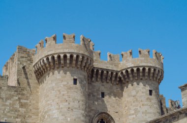Yunanistan'da Rodos kentinin eski ortaçağ kesiminde Büyük Saray Taret